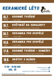 Keramické léto - Rodinné tvoření - 15.7.2026